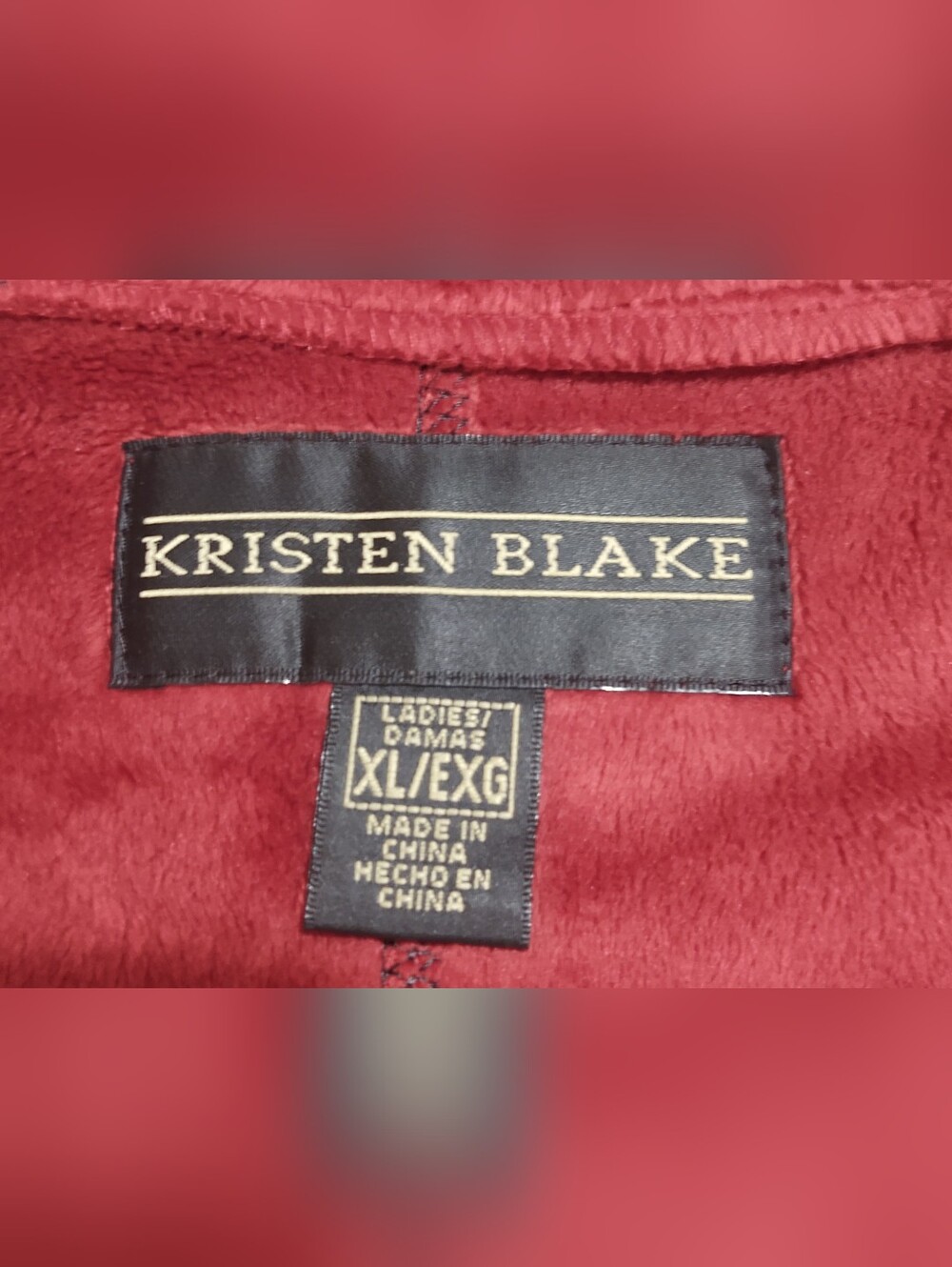 NWT Kristen Blake Velour Full Zip Hoodie XL - Picture 5 of 10